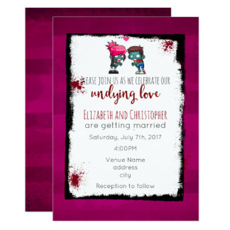 Zombie Wedding Invitations Announcements Zazzle