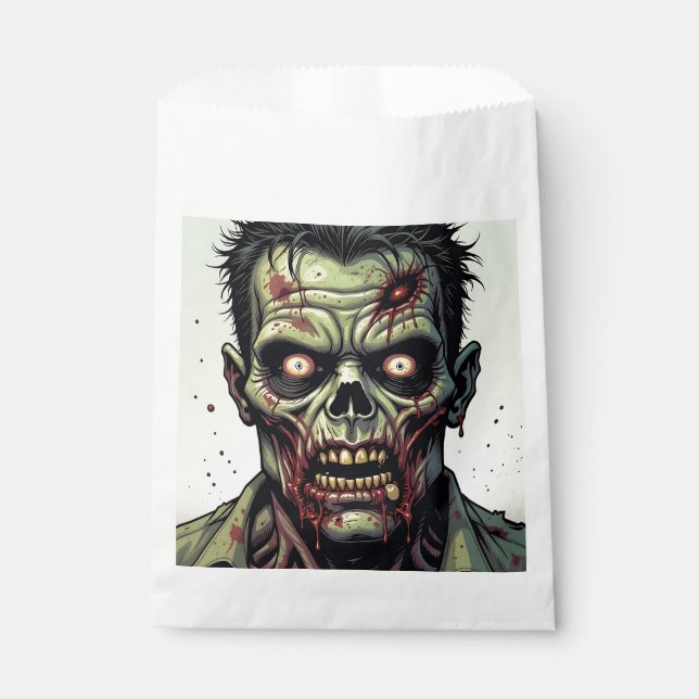 Zombie Themed Halloween Party Favor Bag (Front)