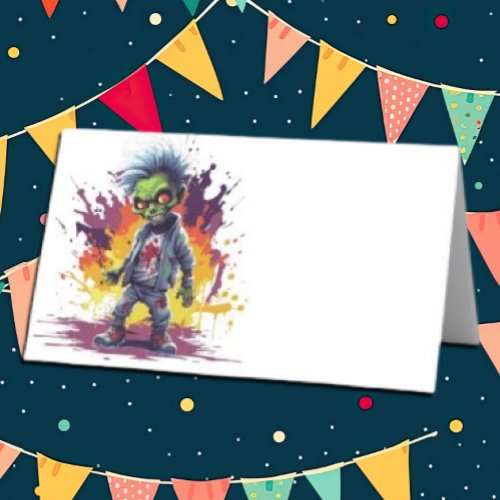 zombie_themed kids party place card