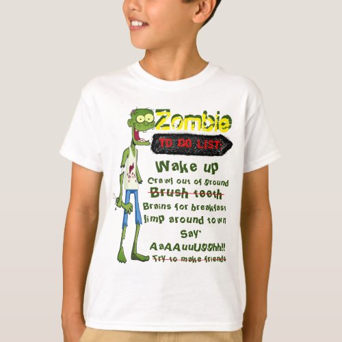 Zombie To Do List T_Shirt