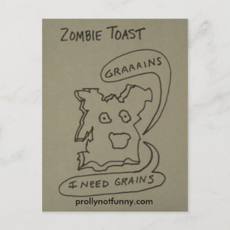 Zombie Toast Postcard