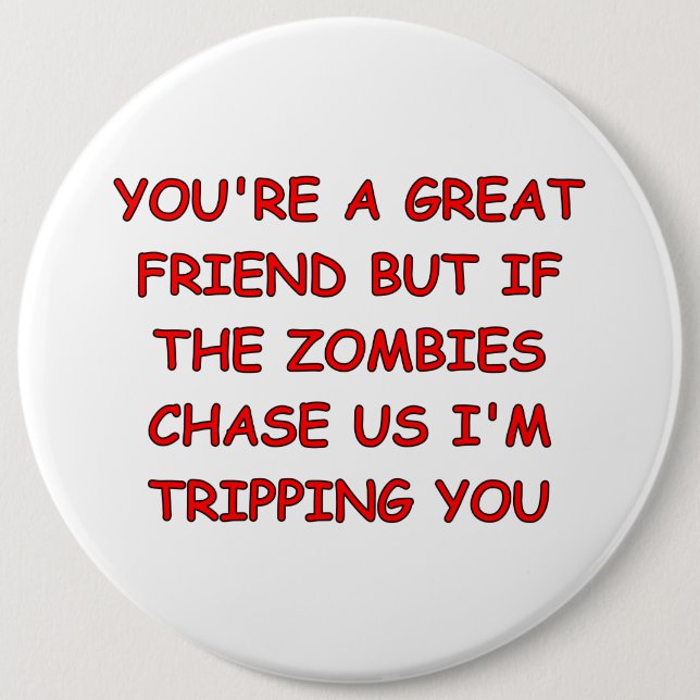 Zombie Trip Pinback Button (Front)