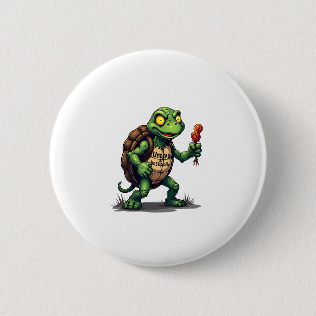 Zombie Turtle Button (Front)