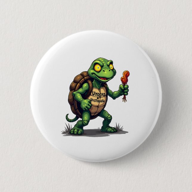Zombie Turtle Button (Front)