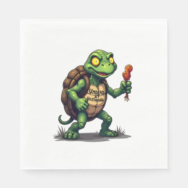 Zombie Turtle Napkins (Front)