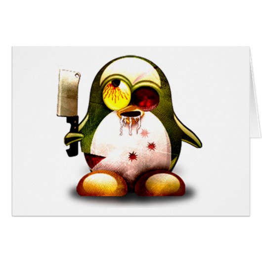 Zombie Tux (Linux Tux) Cards (Front Horizontal)