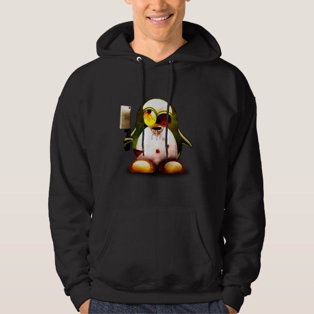 Zombie Tux (Linux Tux) Hoodie (Front)