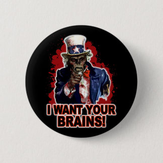 Zombie Uncle Sam Pinback Button