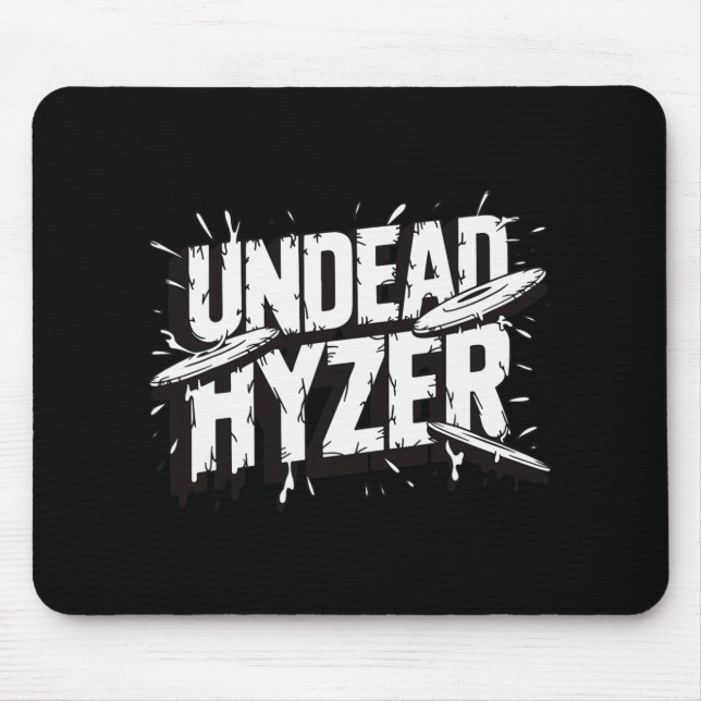 Zombie Undead Hyzer Funny Disc Golf Zombie Lover  Mouse Pad (Front)