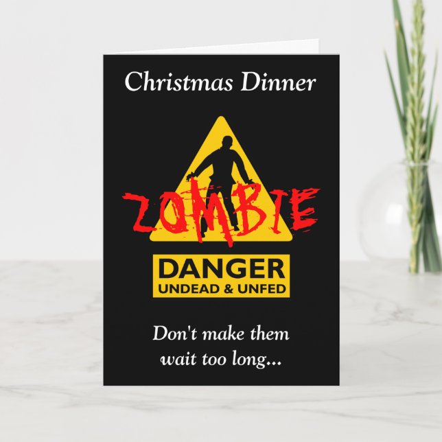 Zombie Undead & Unfed Christmas Holiday Card (Front)