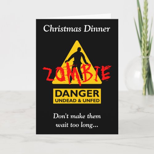 Zombie Undead  Unfed Christmas Holiday Card