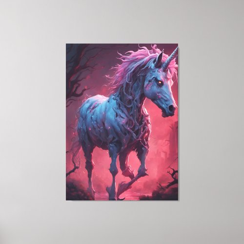 Zombie Unicorn  Canvas Print