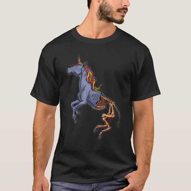 Zombie Unicorn Lazy Halloween Costume Cool Zombiec T-Shirt (Front)