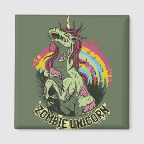 Zombie unicorn magnet