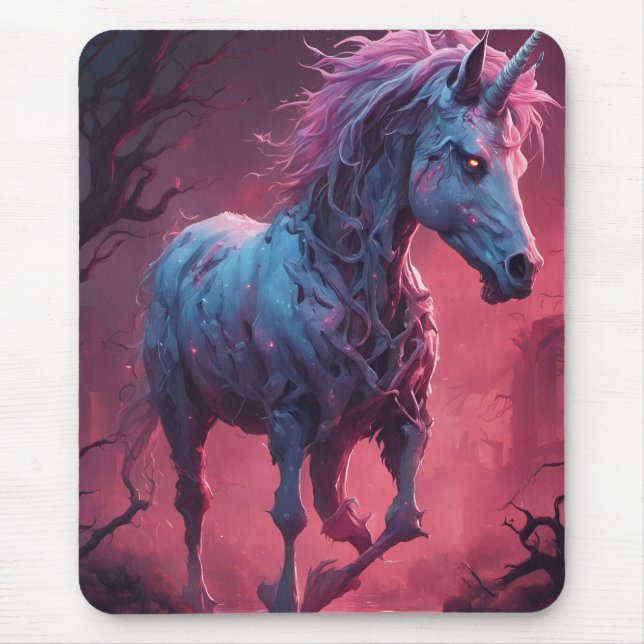 Zombie Unicorn  Mouse Pad (Front)