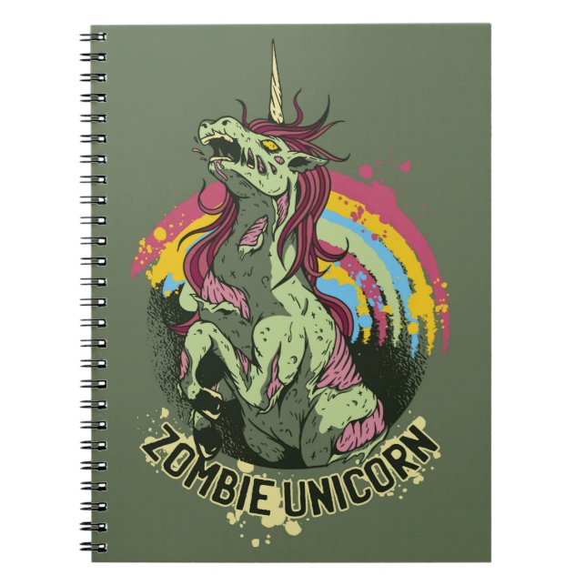 Zombie unicorn notebook (Front)