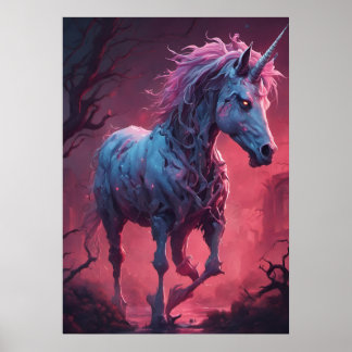 Zombie Unicorn Poster