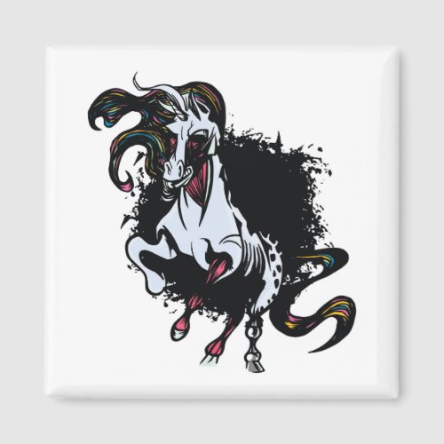 Zombie Unicorn Standing Magnet