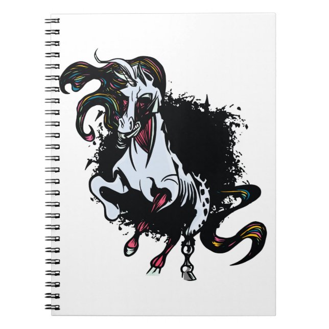 Zombie Unicorn Standing Notebook (Front)