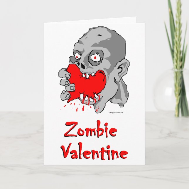 Zombie Valentine Greeting Card (Front)