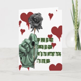 zombie valentine holiday card