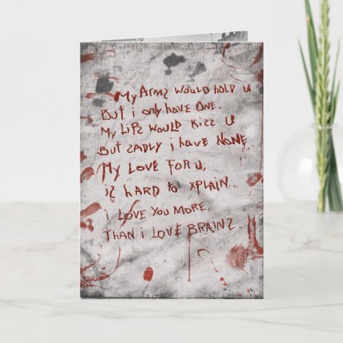 zombie valentines day holiday card