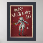 Zombie Valentine&#39;s Day Poster at Zazzle