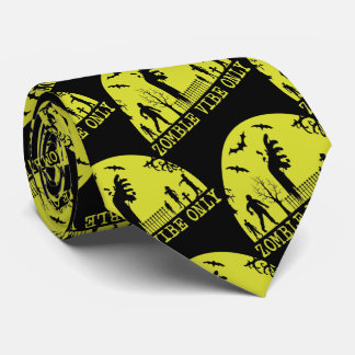 Zombie Vibes Only Neck Tie