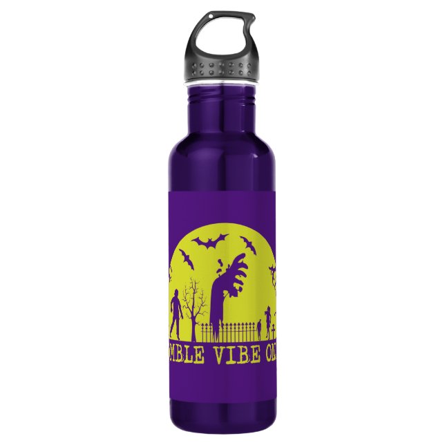 Zombie Vibes Only   Stainless Steel Water Bottle (Front)