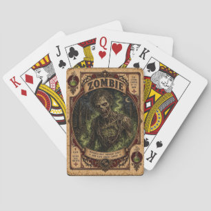 Zombie, Vintage Circus Monsters Poker Cards