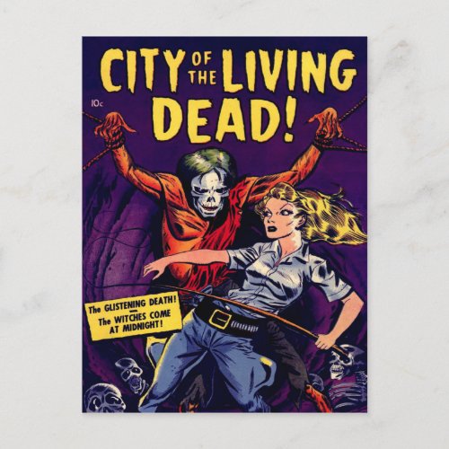Zombie _ Vintage Horror Comic Postcard