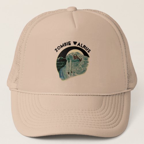 Zombie Walrus _ Black Lettering Trucker Hat