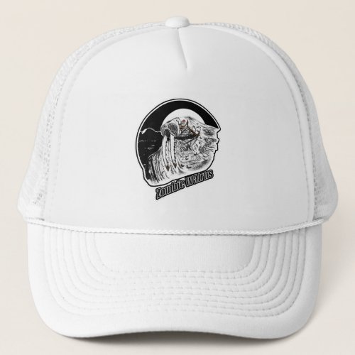 Zombie Walrus Black  White Trucker Hat