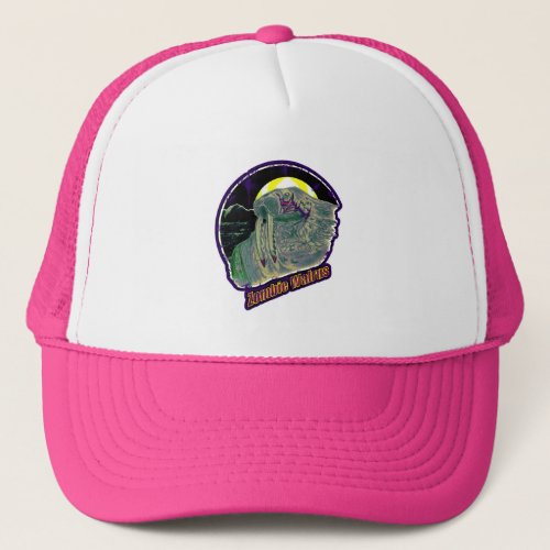 Zombie Walrus _ Original Distressed Look Purple 2 Trucker Hat