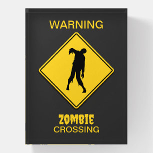 Zombie Warning Halloween Paperweight