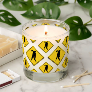 Zombie Warning Halloween Scented Candle