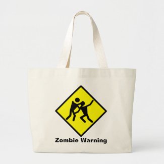Zombie Warning Road Sign bag