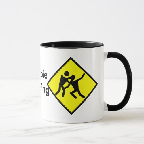 Zombie Warning Road Sign Mug