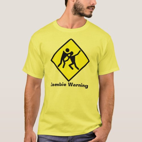 Zombie Warning Road Sign T_Shirt