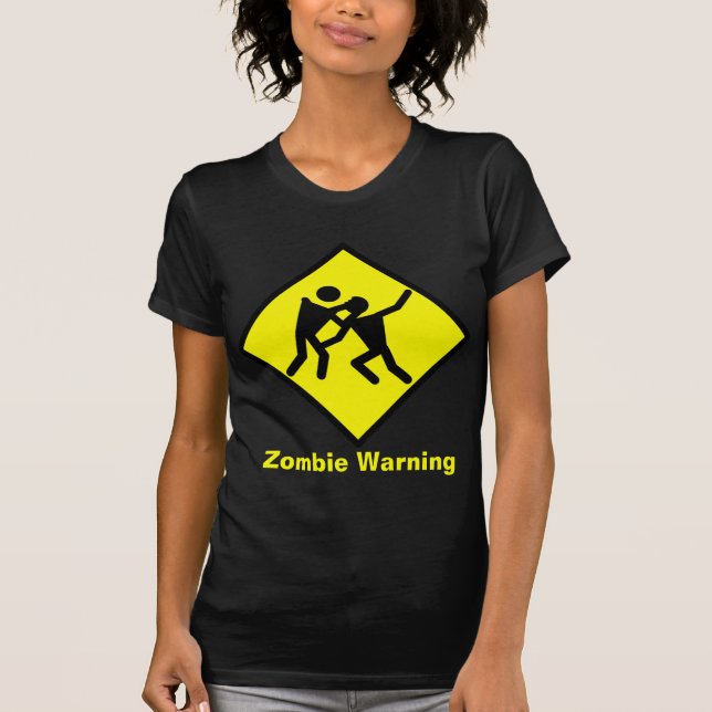 Zombie Warning Road Sign Women's T-Shirt (Front)