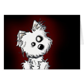 Zombie Westie Halloween Cards