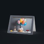 Zombie Wishes Boy's Birthday Card<br><div class="desc">The front of this boy's birthday card has a spooky and whimsical monster theme, perfect for a young fan of fun, slightly eerie celebrations. At the center of the design is a cartoonish, zombie-like boy with blue hair, large red eyes, and a blank expression, making the image playful rather than...</div>