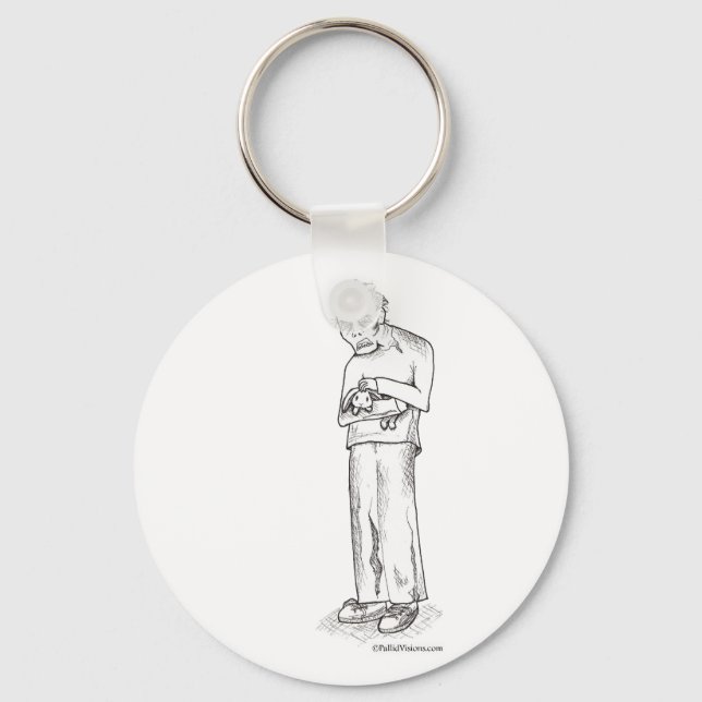 Zombie with Bunny Keychain (Front)