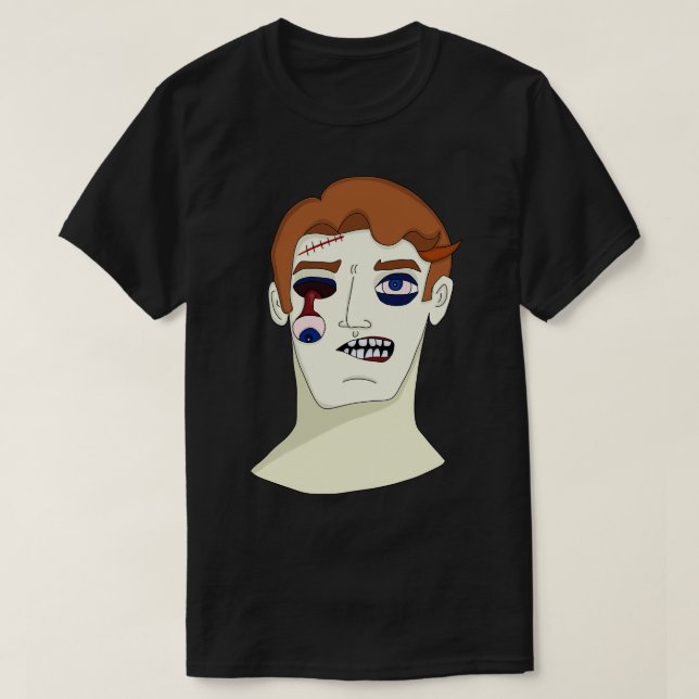 Zombie with eye dropping T-Shirt (Design Front)