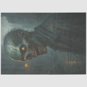 Zombie with Glowing Eyes Gothic Undead Halloween Tissue Paper