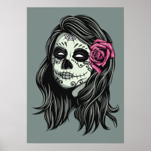 Zombie Woman custom color poster