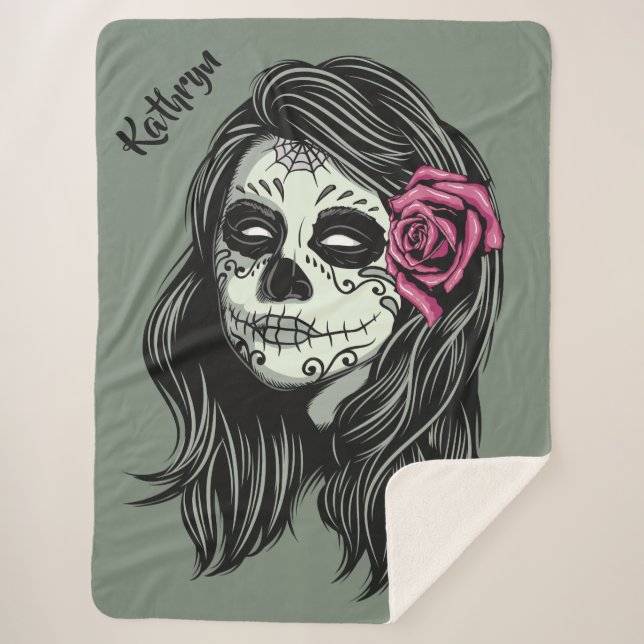 Zombie Woman custom name & color blankets (Front)