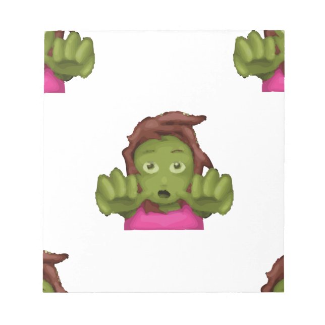zombie woman emoji notepad (Front)