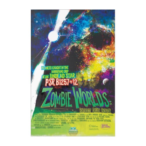 Zombie Worlds Halloween Galaxy of Horrors Acrylic Print