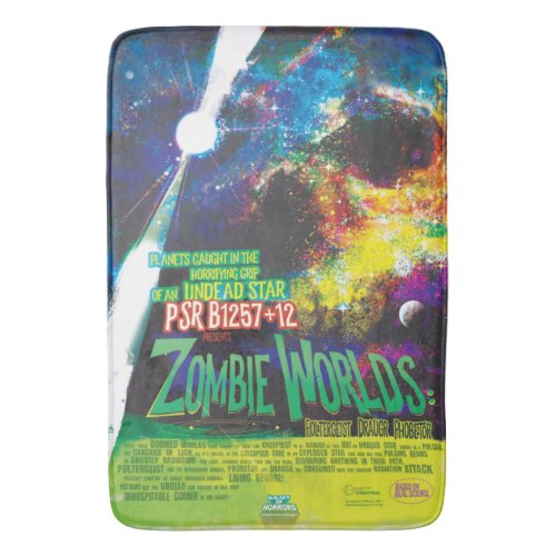 Zombie Worlds Halloween Galaxy of Horrors Bath Mat